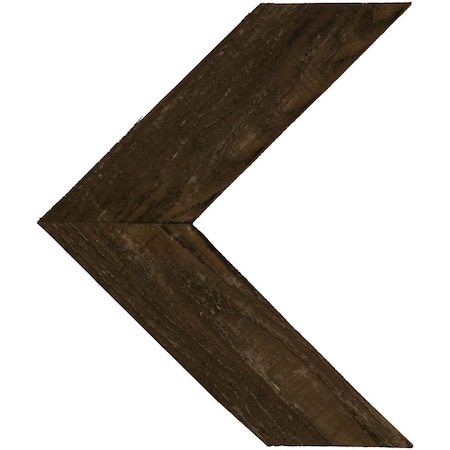 13"W x 16"H x 3/4"D Vintage Farmhouse 3 1/2" Chevron, Barnwood Decor Collection, Pebble Grey
